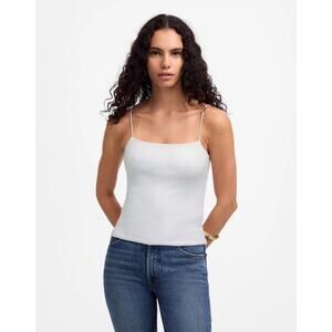 NWT Madewell Squareneck Tank Top In White Size Large